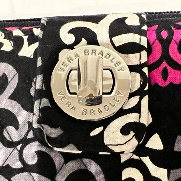 Vera Bradley Canterberry Magenta Crossbody Mailbag and Turn Locn Wallet Bundle - Picture 16 of 16